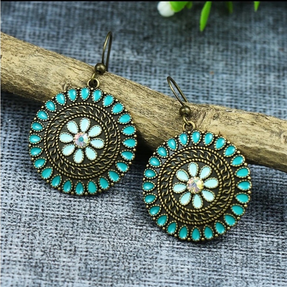 NEW BOHO STYLE GEMSTONE EARRINGS